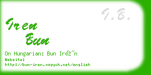 iren bun business card